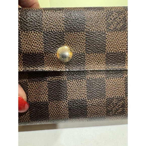 Louis Vuitton Alexandra Damier Ebene Portefeuille Trifold Wallet with dust bag - Picture 7 of 16